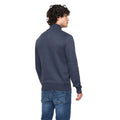 Navy Marl - Back - Bewley & Ritch Mens Seymour Knitted Funnel Neck Pullover