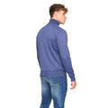 Denim Marl - Back - Bewley & Ritch Mens Cliveden Knitted Turtle Neck Pullover