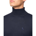 Navy - Side - Bewley & Ritch Mens Cliveden Knitted Turtle Neck Pullover