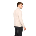 Off White Marl - Back - Bewley & Ritch Mens Cliveden Knitted Turtle Neck Pullover