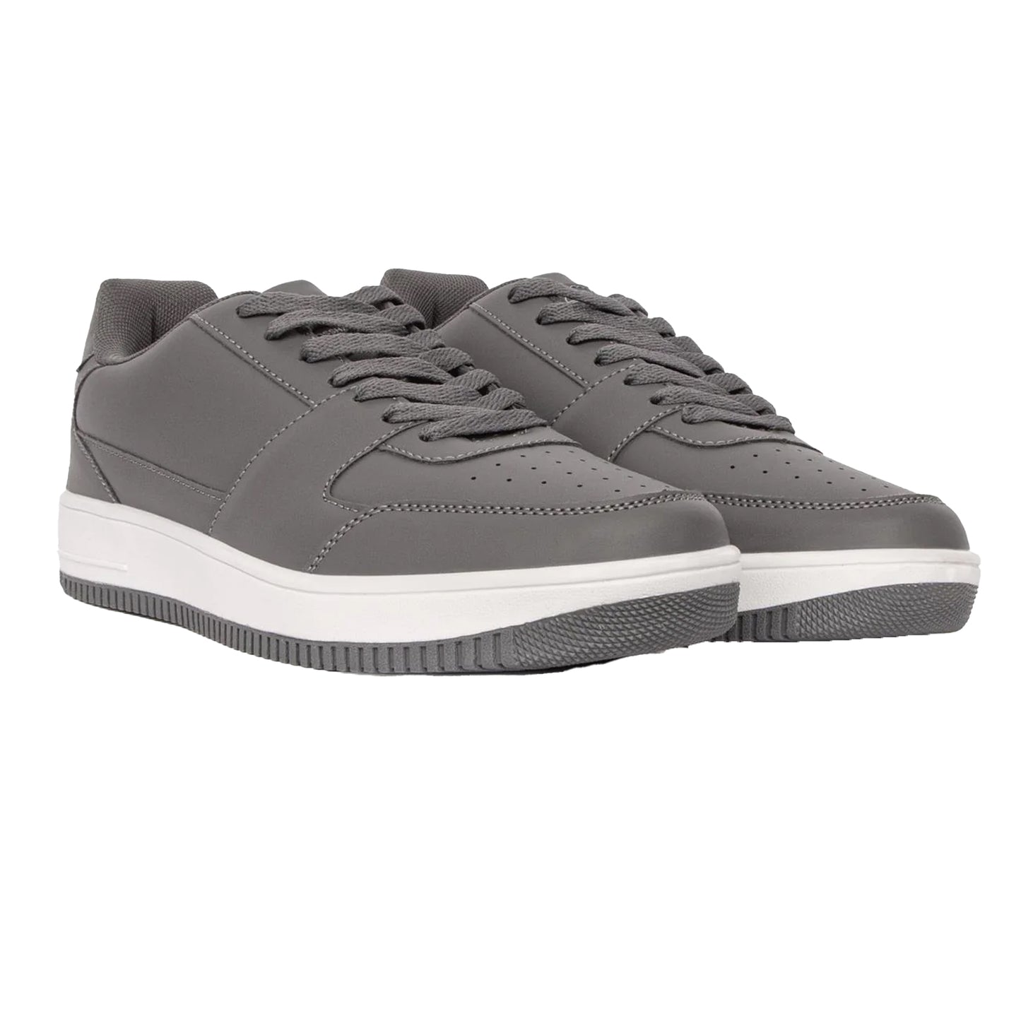 Grey - Front - Crosshatch Mens Casimiro Trainers