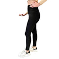 Black - Back - Lookus Womens-Ladies Irem Fleece Lined Ribbed Leggings