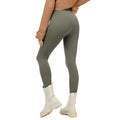 Olive - Back - Lookus Womens-Ladies Irem Fleece Lined Ribbed Leggings