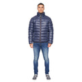 Navy - Side - Duck and Cover Mens Shemmy 2 Layer Quilted Jacket