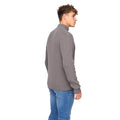 Charcoal Grey - Back - Crosshatch Mens Havaline Knitted Quarter Zip Pullover