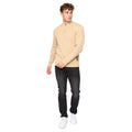 Wheat - Lifestyle - Crosshatch Mens Havaline Knitted Quarter Zip Pullover