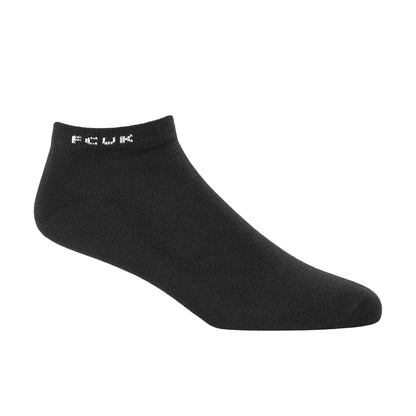 Grey-White-Black - Side - FCUK Mens Logo Trainer Socks (Pack of 7)