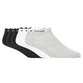 Grey-White-Black - Front - FCUK Mens Logo Trainer Socks (Pack of 7)