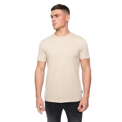 Stone - Front - FCUK Mens Stack T-Shirt