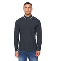 Navy - Front - Duck and Cover Mens Roxberry Long-Sleeved Polo Shirt
