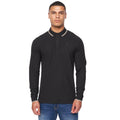 Black - Front - Duck and Cover Mens Roxberry Long-Sleeved Polo Shirt