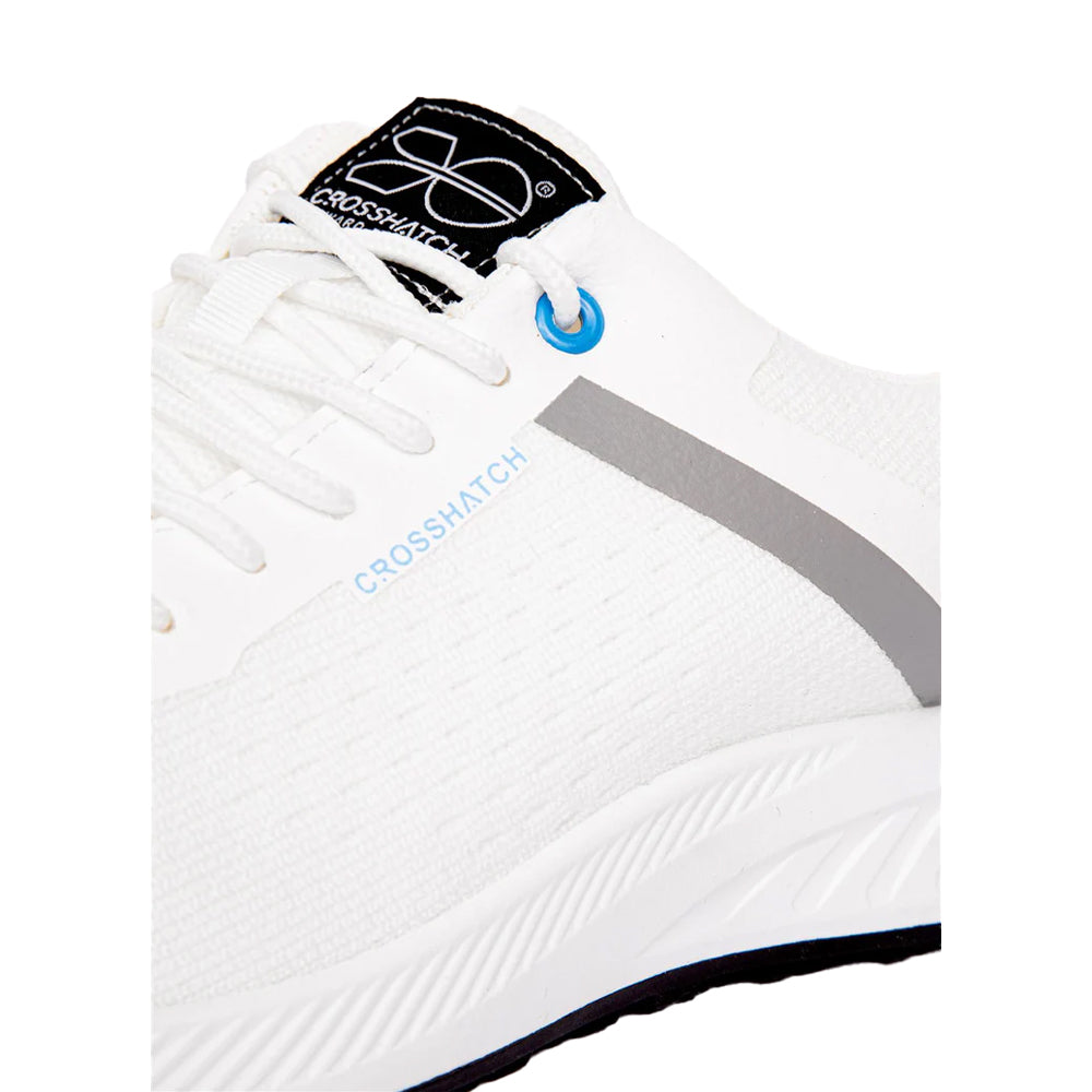 White - Side - Crosshatch Mens Kamran Trainers