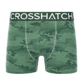 Green - Side - Crosshatch Mens Bresler Boxer Shorts (Pack of 3)