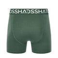 Green - Back - Crosshatch Mens Bresler Boxer Shorts (Pack of 3)