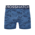 Navy - Side - Crosshatch Mens Bresler Boxer Shorts (Pack of 3)