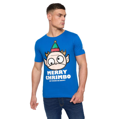 Deep Azure - Front - Xplicit Mens Drunk Elf Christmas T-Shirt