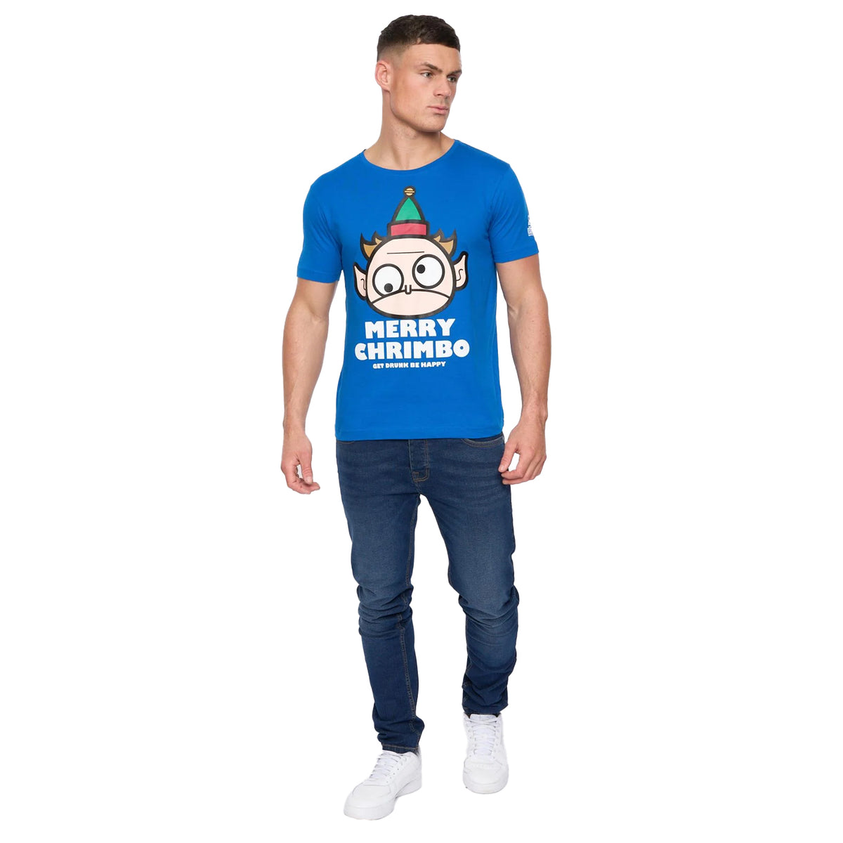 Deep Azure - Side - Xplicit Mens Drunk Elf Christmas T-Shirt