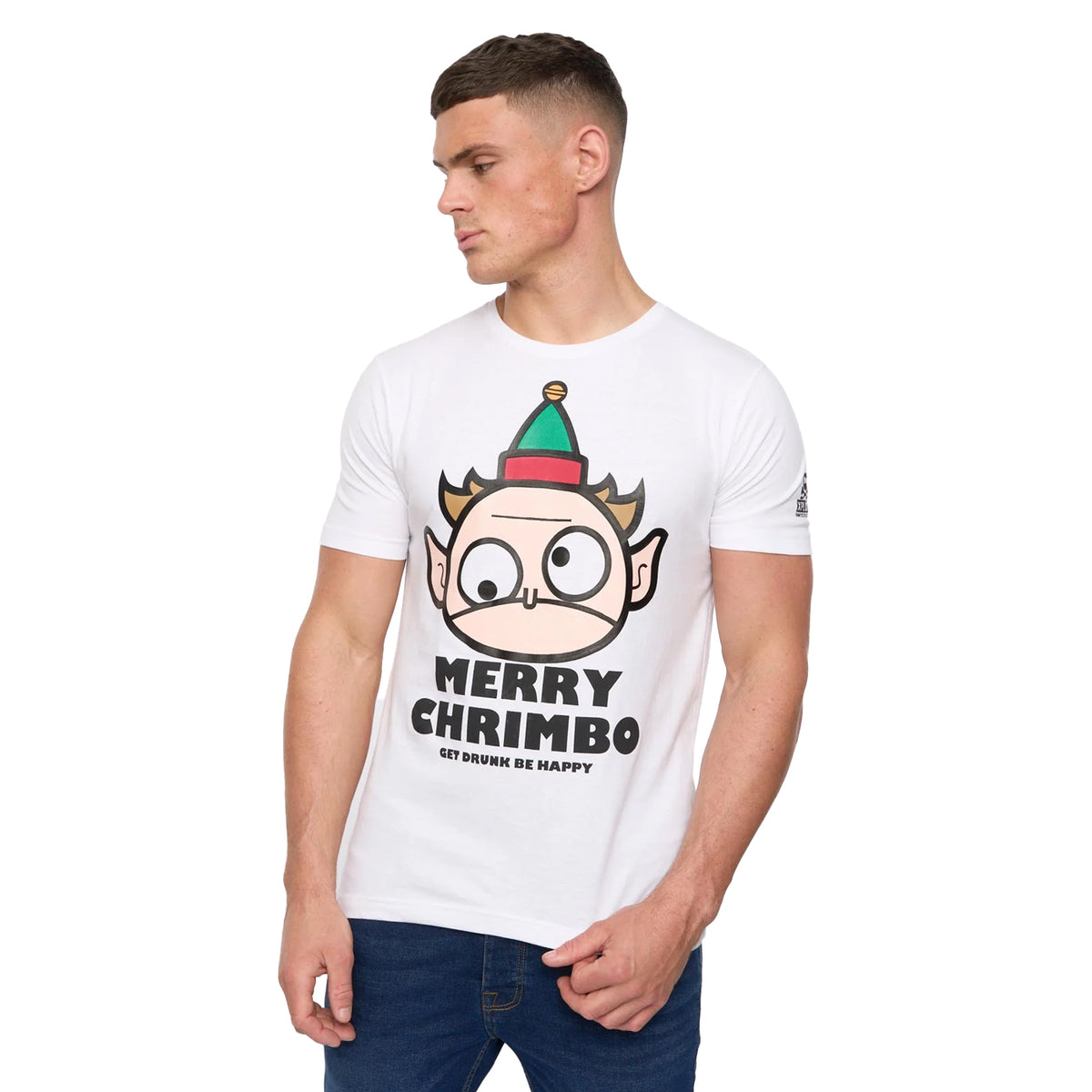 White - Front - Xplicit Mens Drunk Elf Christmas T-Shirt