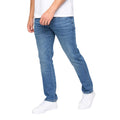 Mid Wash - Back - Bewley & Ritch Mens Newbury Straight Washed Jeans
