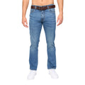 Mid Wash - Front - Bewley & Ritch Mens Newbury Straight Washed Jeans