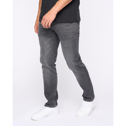 Grey - Lifestyle - Bewley & Ritch Mens Newbury Straight Washed Jeans