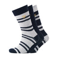 Black-White - Front - Farah Mens Falton Striped Socks (Pack of 3)