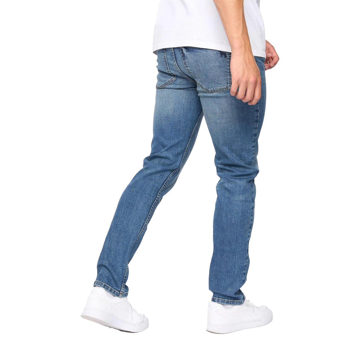 Mid Wash - Back - Bewley & Ritch Mens Abingdon Mid Wash Slim Jeans