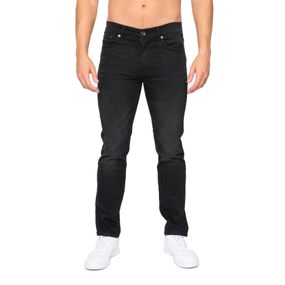Black - Front - Bewley & Ritch Mens Abingdon Mid Wash Slim Jeans