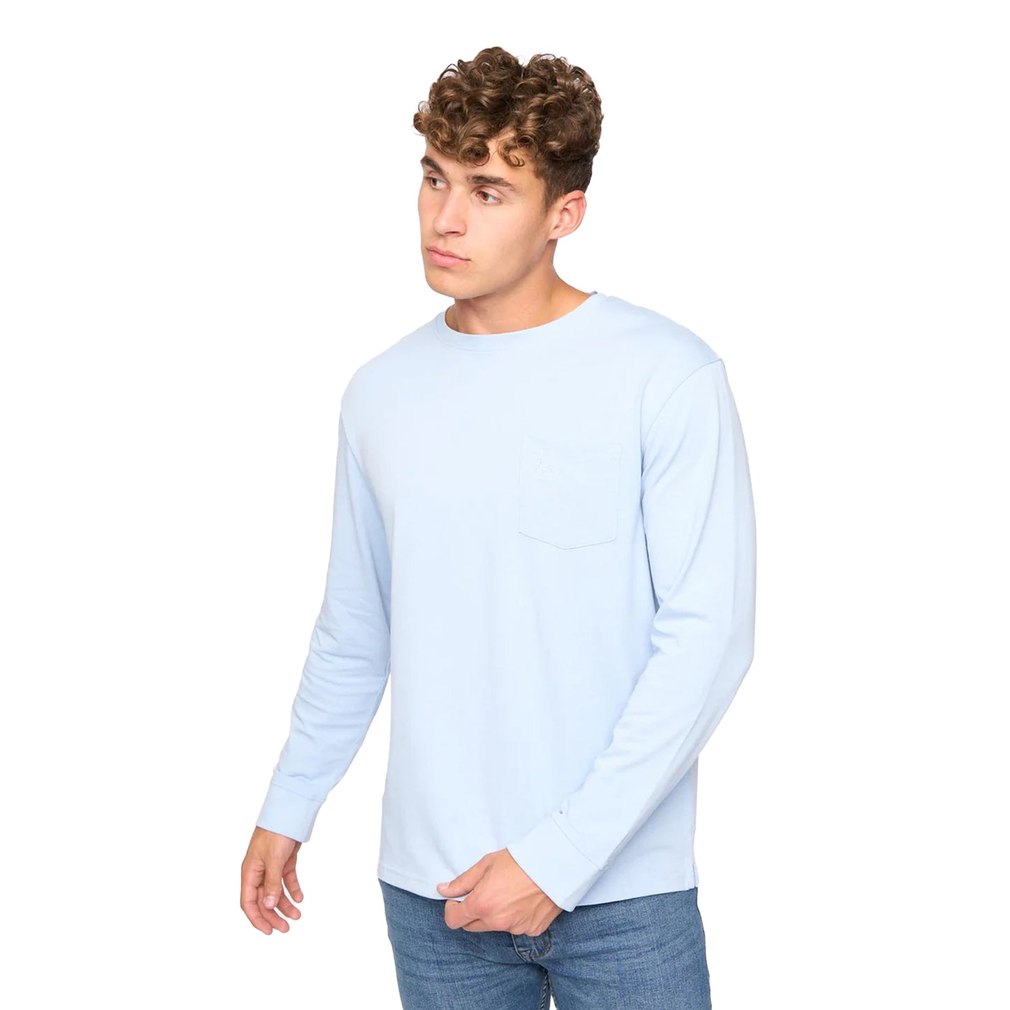 Light Blue - Front - Bewley & Ritch Mens Apsley Long-Sleeved T-Shirt