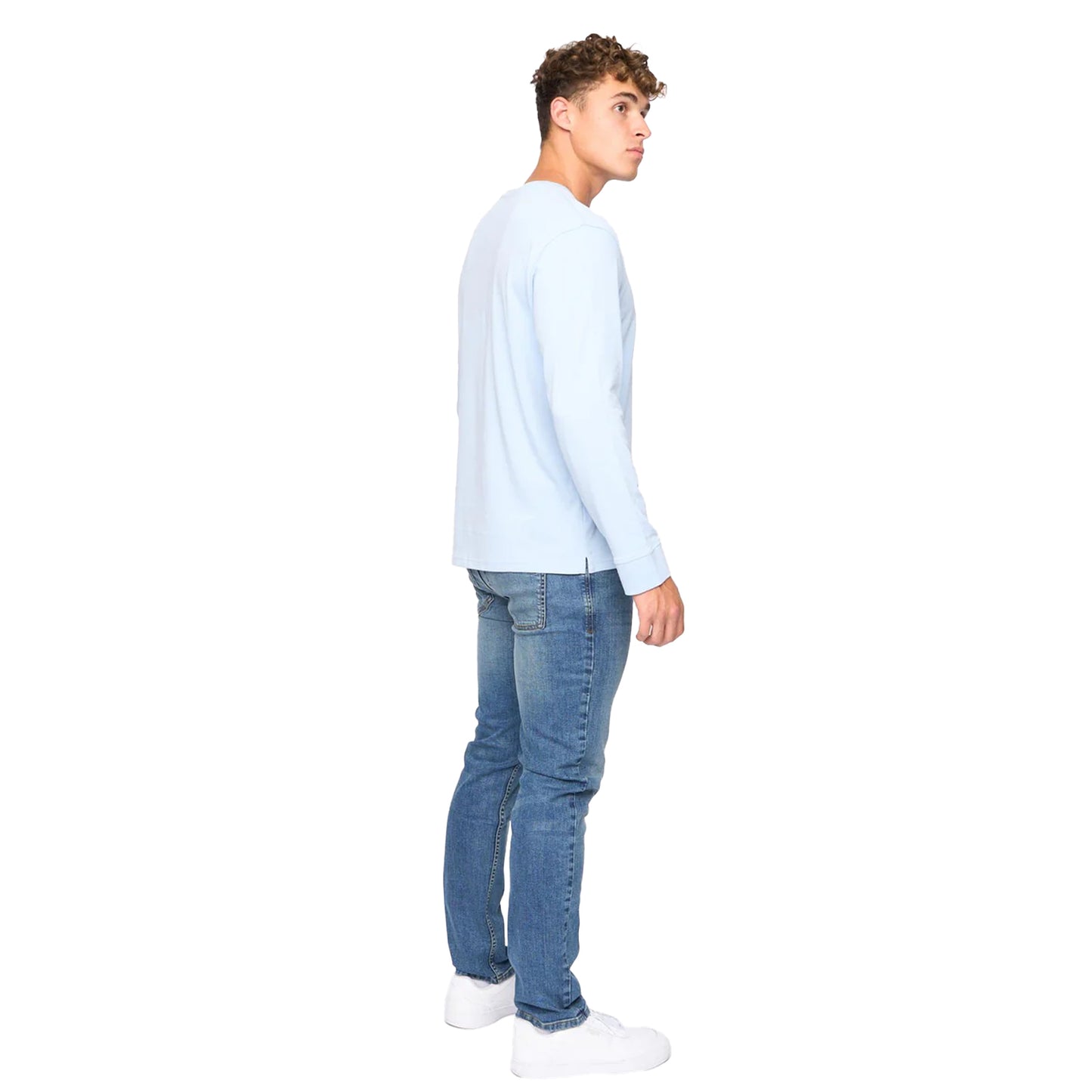 Light Blue - Back - Bewley & Ritch Mens Apsley Long-Sleeved T-Shirt