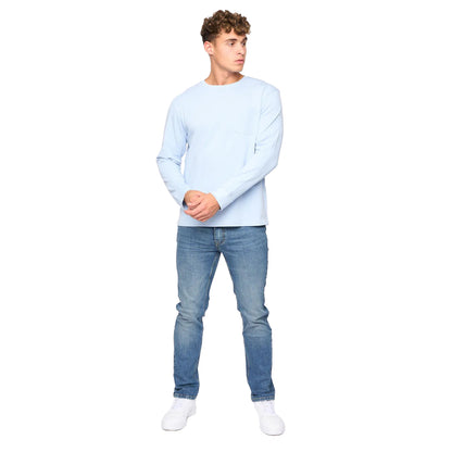 Light Blue - Side - Bewley & Ritch Mens Apsley Long-Sleeved T-Shirt
