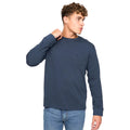 Navy - Front - Bewley & Ritch Mens Apsley Long-Sleeved T-Shirt