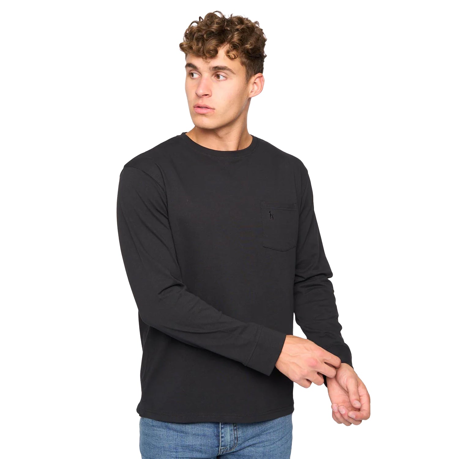 Black - Front - Bewley & Ritch Mens Apsley Long-Sleeved T-Shirt