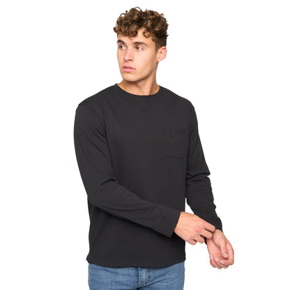 Black - Front - Bewley & Ritch Mens Apsley Long-Sleeved T-Shirt