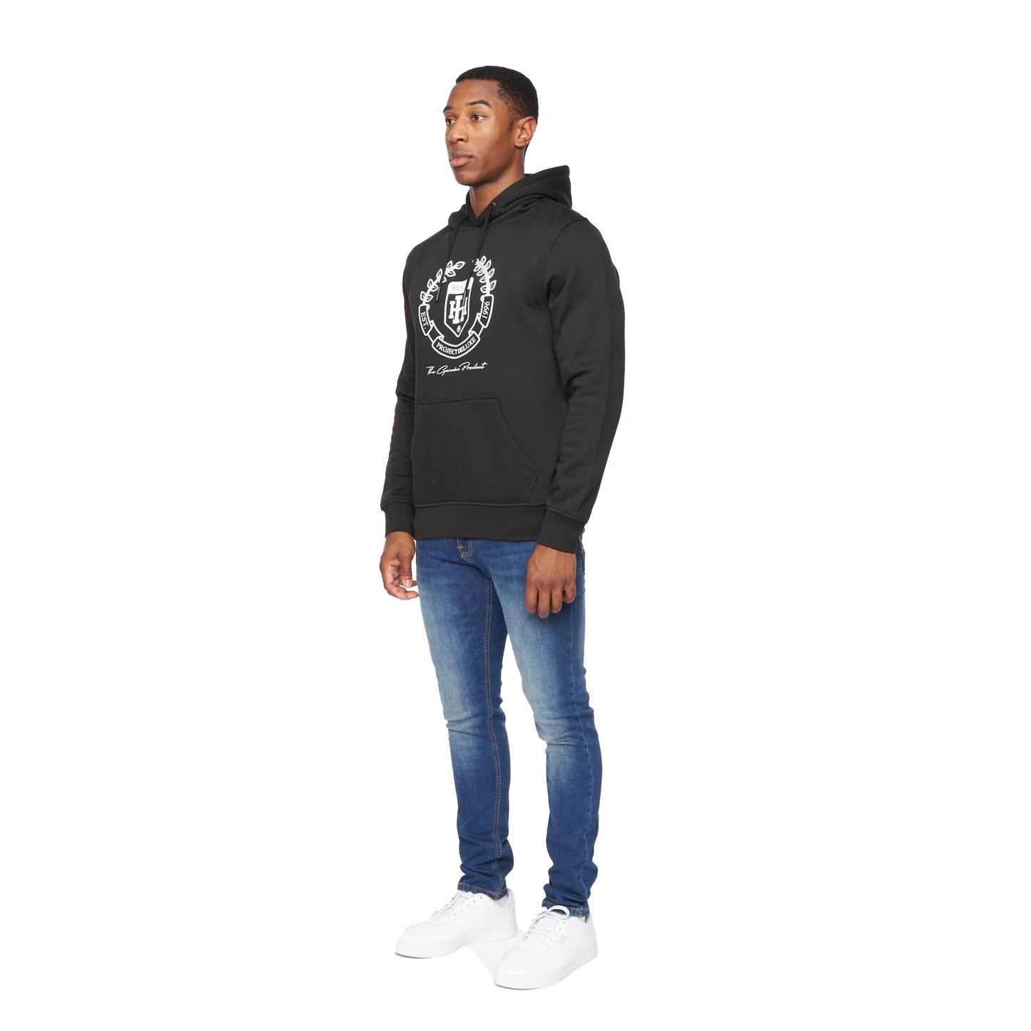 Black - Side - Henleys Mens Myer Hoodie