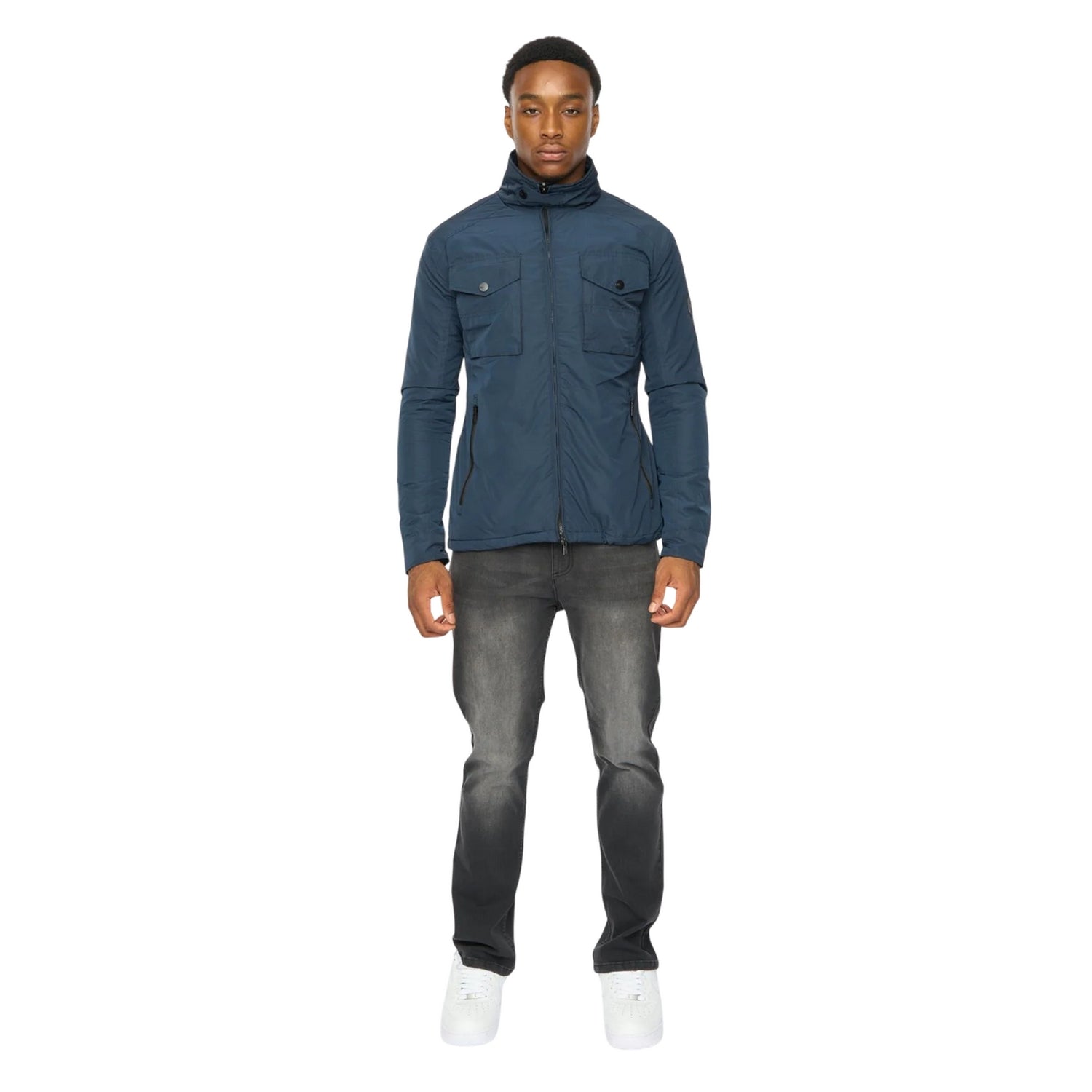 Navy - Lifestyle - Duck and Cover Mens Blensons Padded Jacket