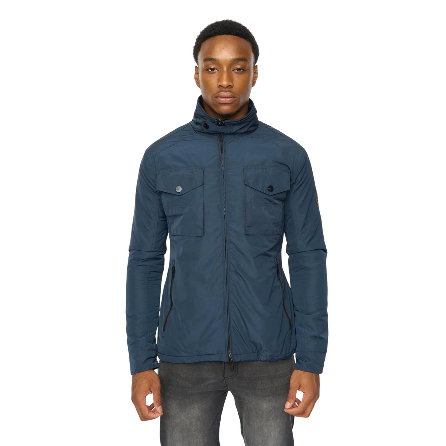 Navy - Front - Duck and Cover Mens Blensons Padded Jacket