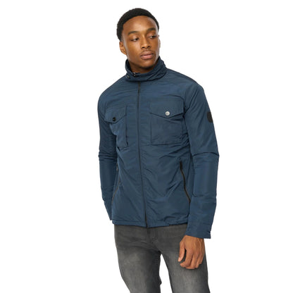 Navy - Back - Duck and Cover Mens Blensons Padded Jacket