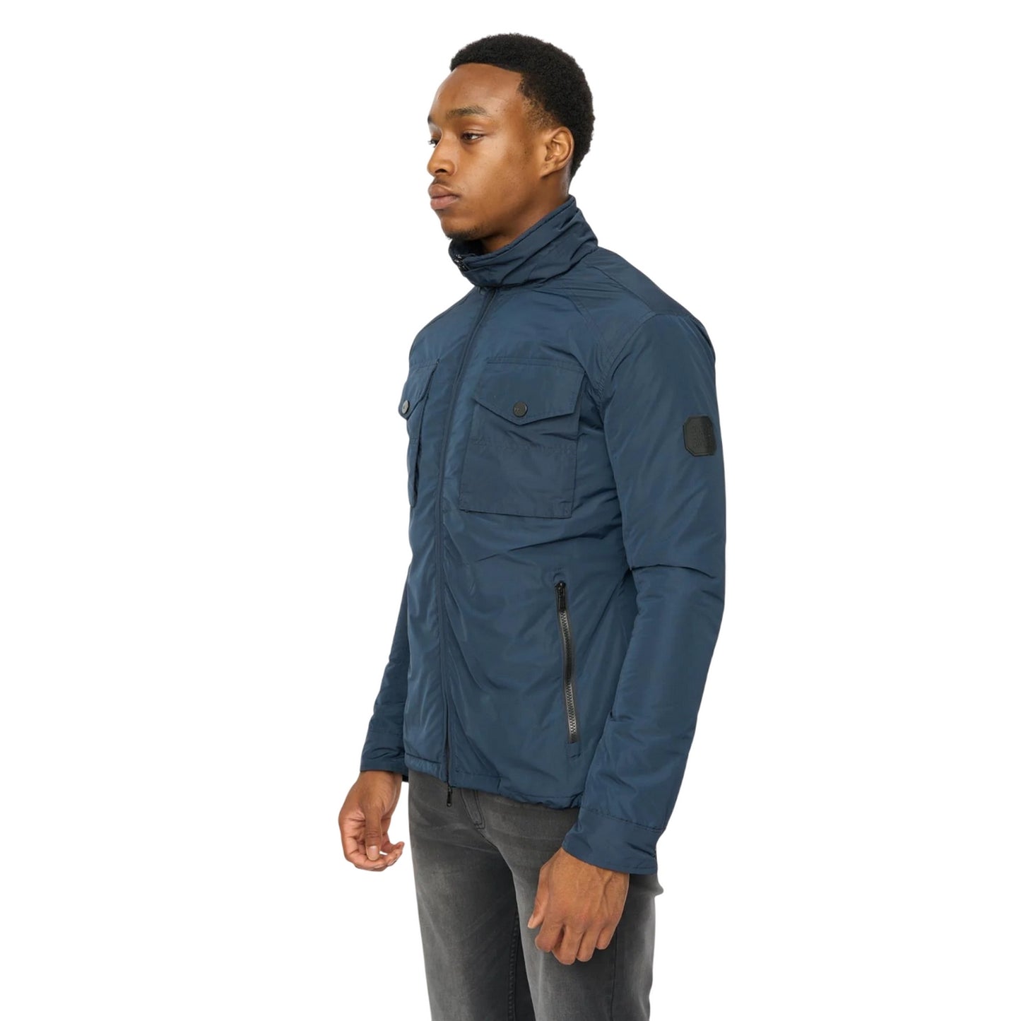 Navy - Side - Duck and Cover Mens Blensons Padded Jacket