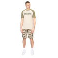 Olive-Stone - Side - Crosshatch Mens Camtort T-Shirt