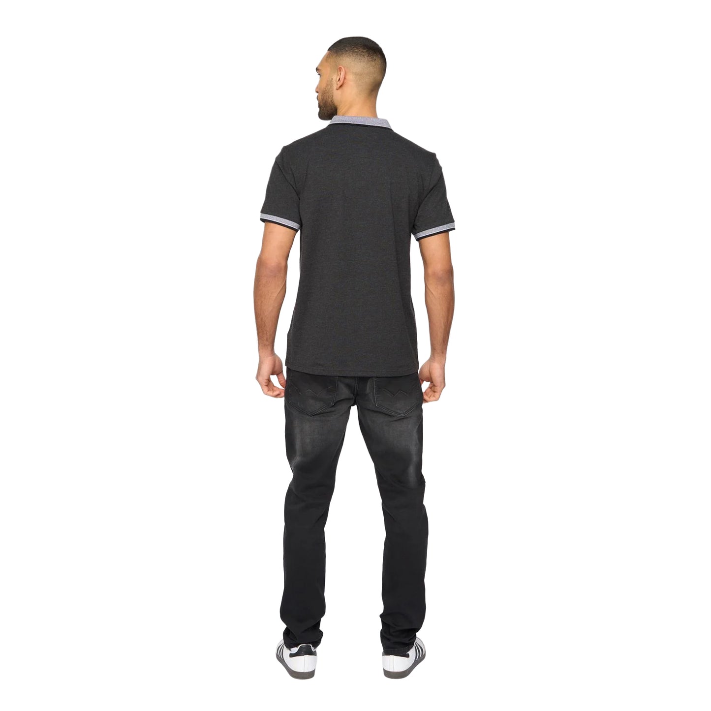 Charcoal Marl - Back - Bewley & Ritch Mens Eastbrook Polo Shirt