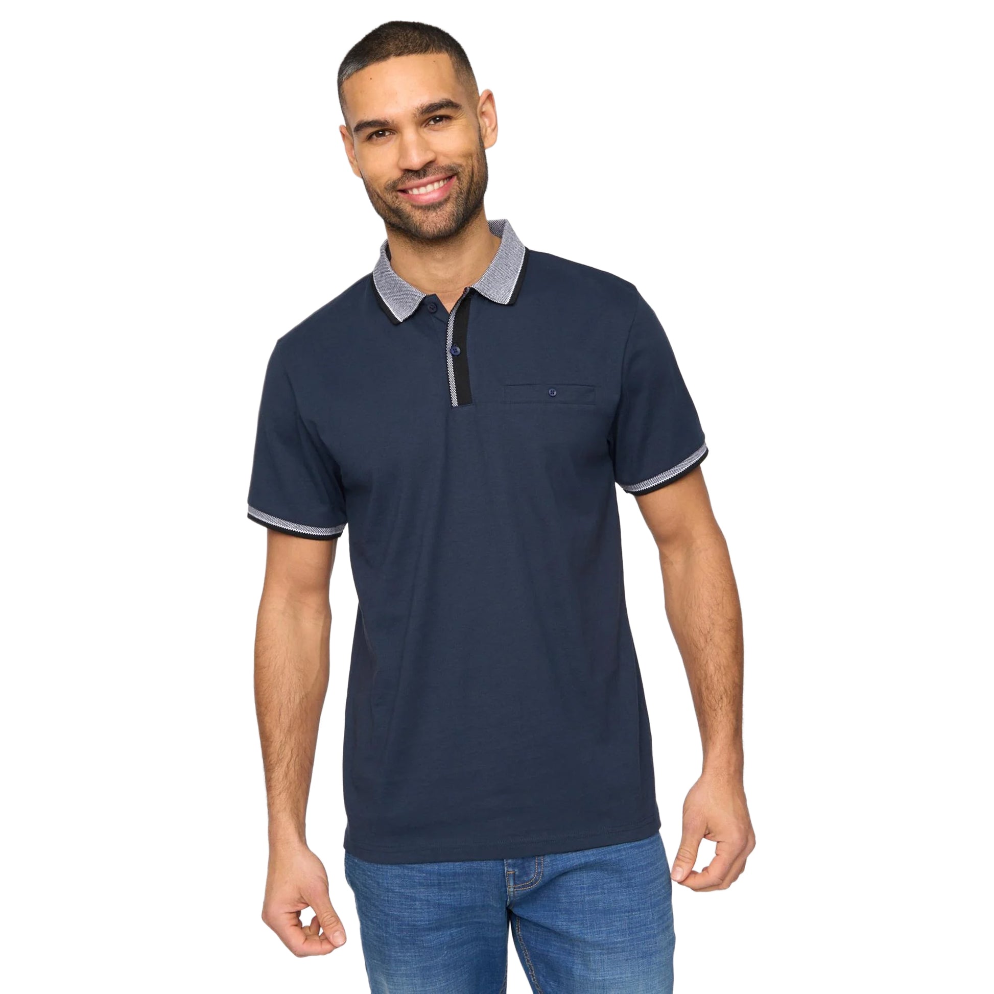 Navy - Front - Bewley & Ritch Mens Eastbrook Polo Shirt