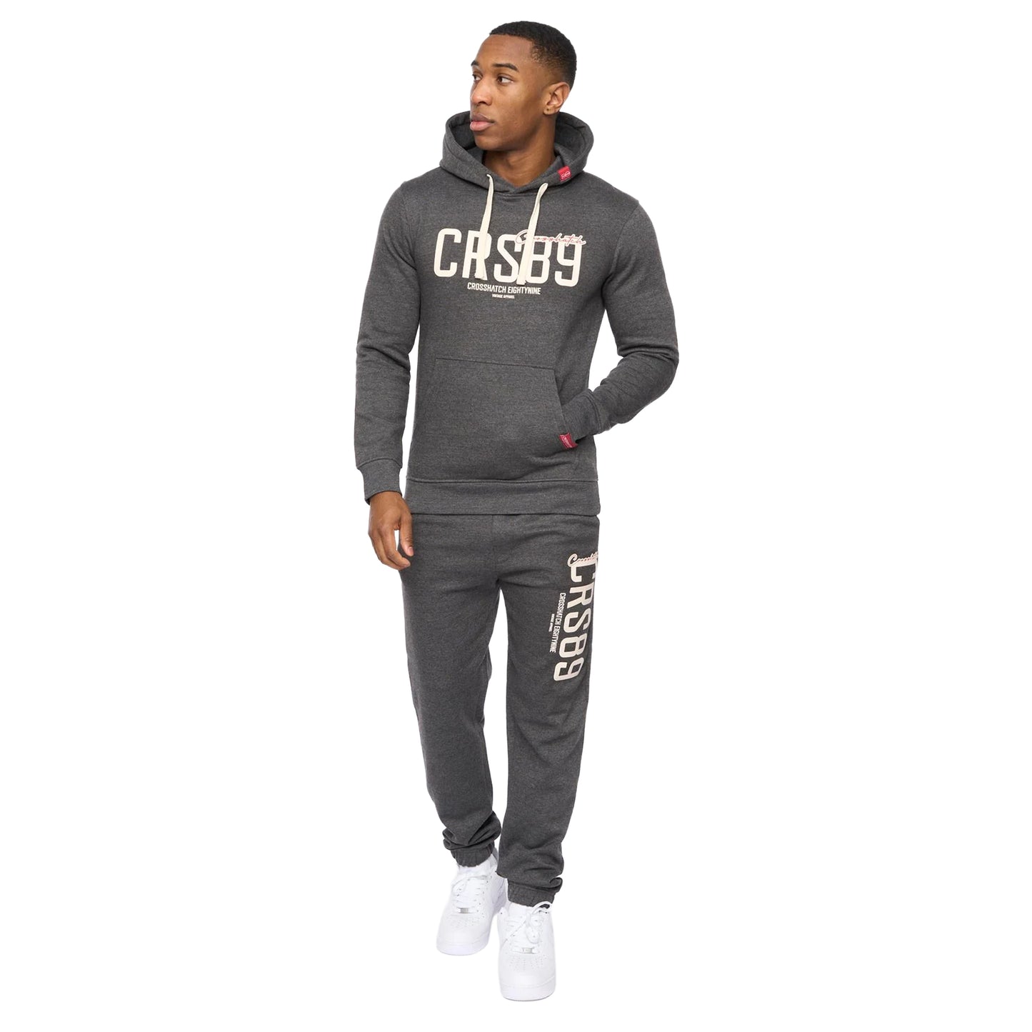 Charcoal Marl - Side - Crosshatch Mens Ellsworth Hoodie