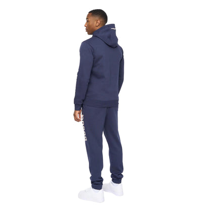 Navy - Back - Crosshatch Mens Ellsworth Hoodie