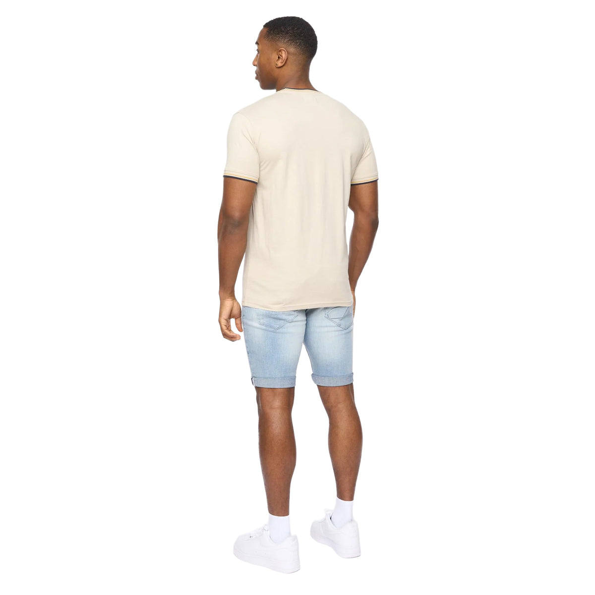 Light Stone - Back - Crosshatch Mens Shellworth T-Shirt