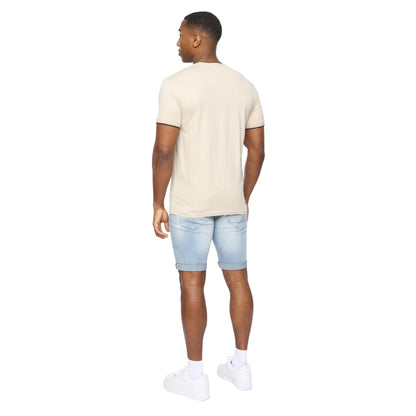 Light Stone - Back - Crosshatch Mens Shellworth T-Shirt