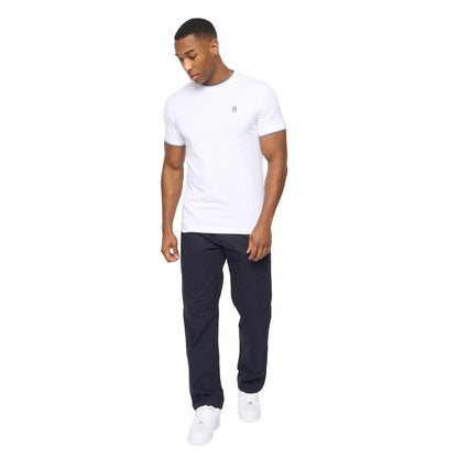 White - Side - Crosshatch Mens Shellworth T-Shirt