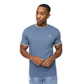Denim - Front - Crosshatch Mens Shellworth T-Shirt