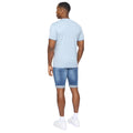 Light Blue - Back - Crosshatch Mens Shellworth T-Shirt