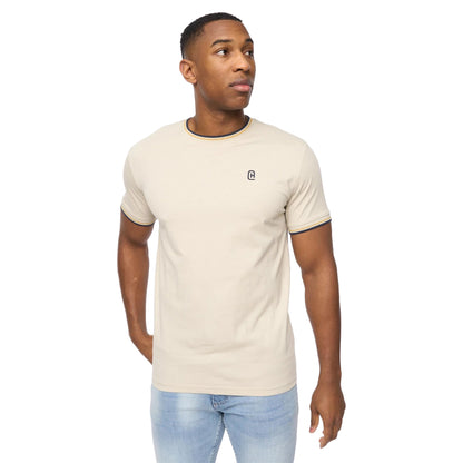 Light Stone - Front - Crosshatch Mens Shellworth T-Shirt